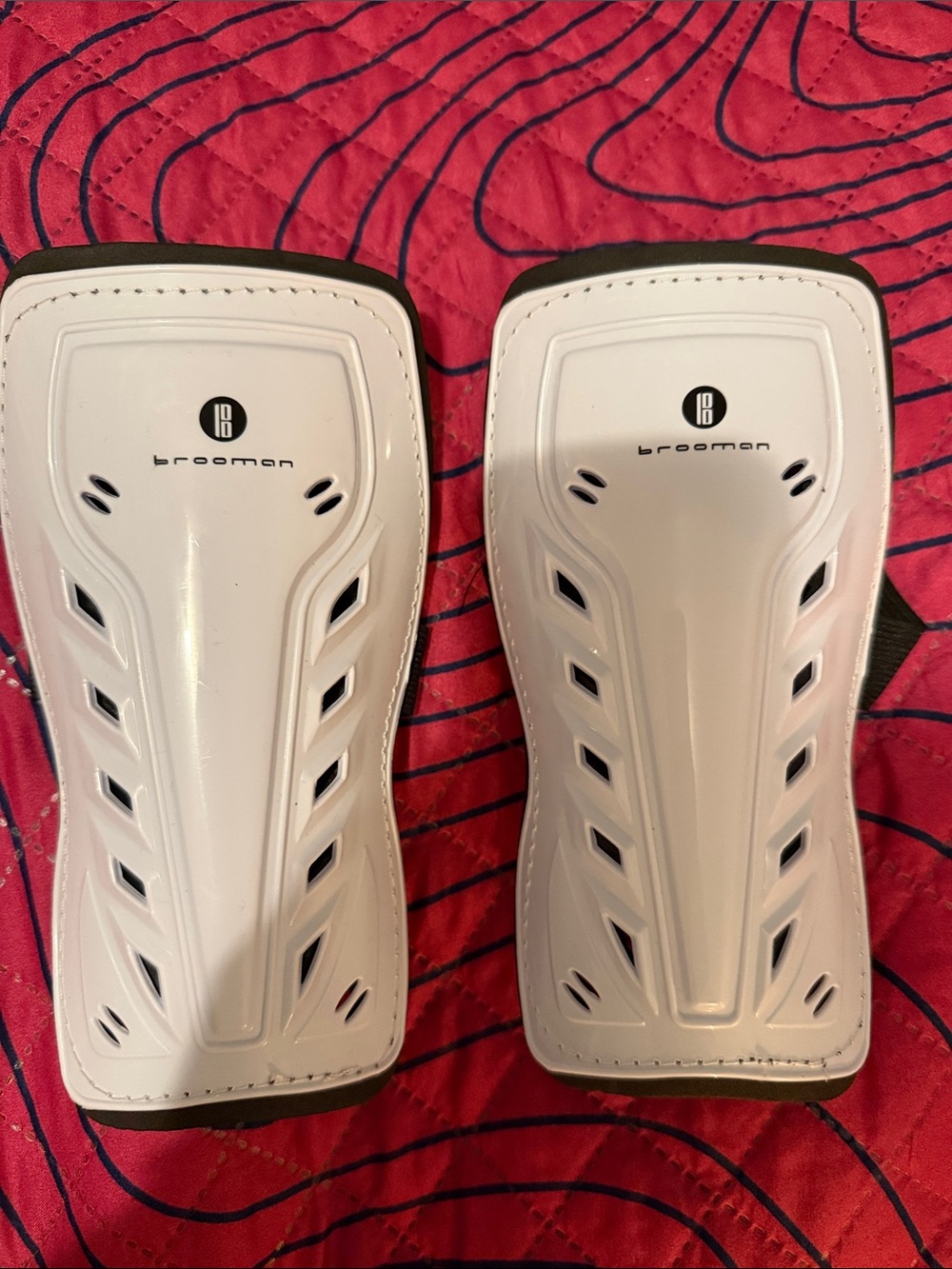 Brooman White Soccer Shin Guards